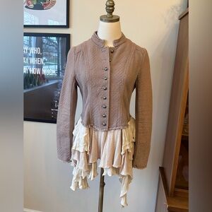Free People Military Ruffled Jacket Women’s 4